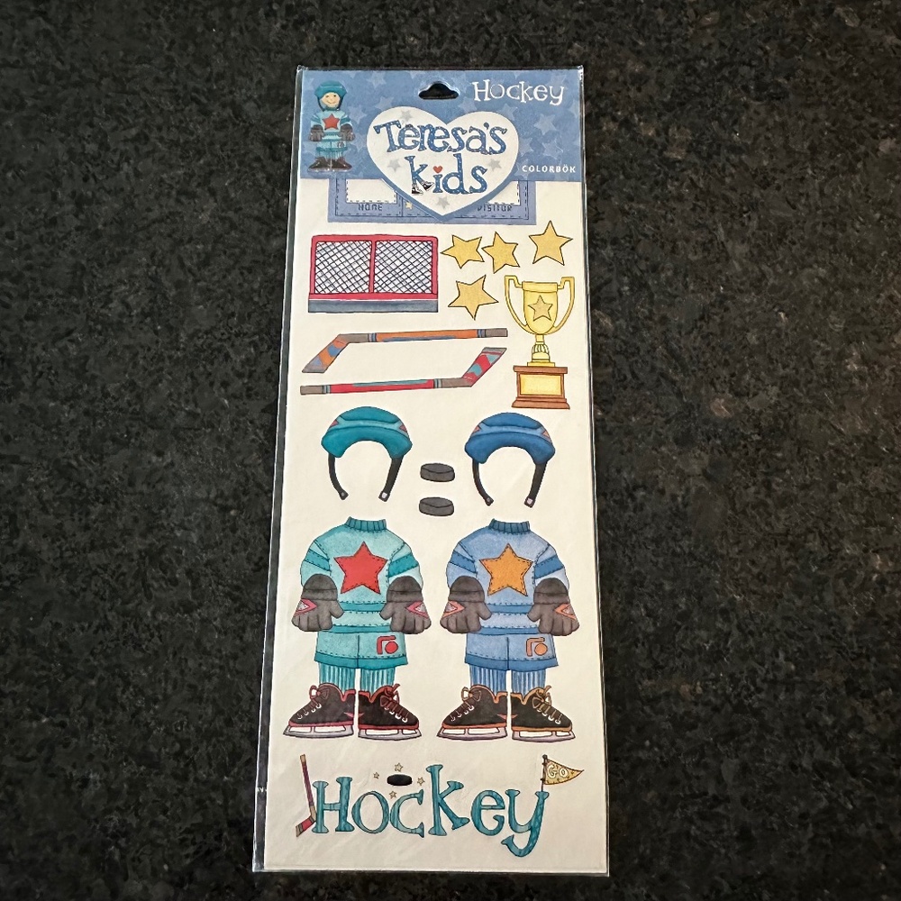 NEW Ice Hockey Player Jersey Sticker Sheet